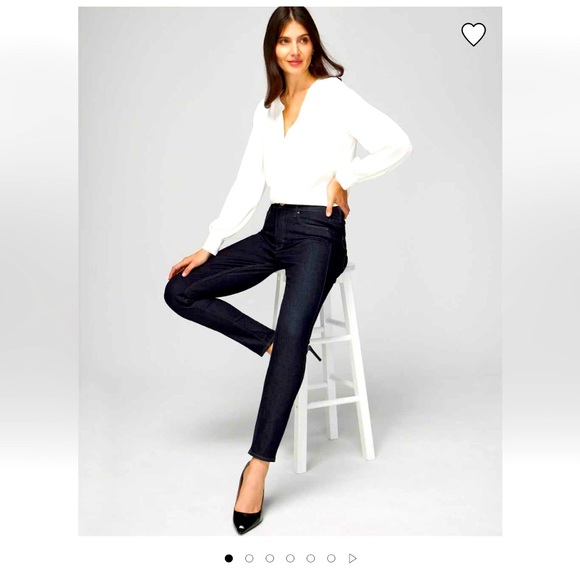 WHBM Skinny Sculpt Dark Blue Denim Jean Size-12 - Picture 1 of 6